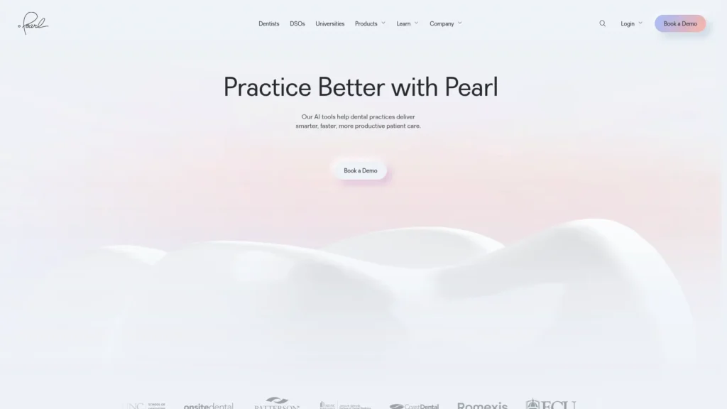 Pearl homepage with the headline Practice Better with Pearl