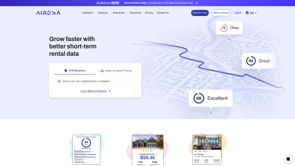 AirDNA short-term rental market analysis and investment data platform