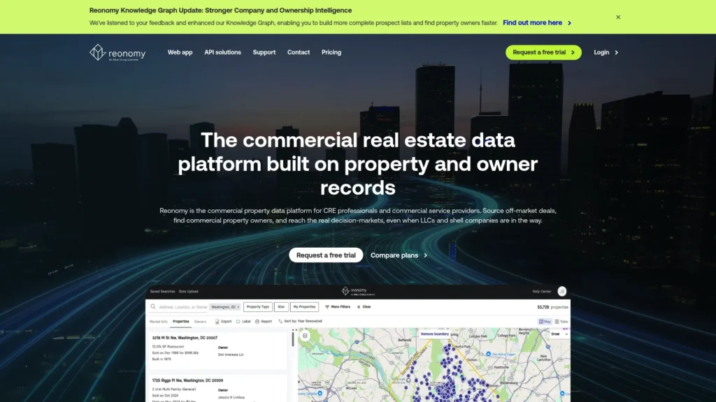 Reonomy commercial real estate property intelligence platform