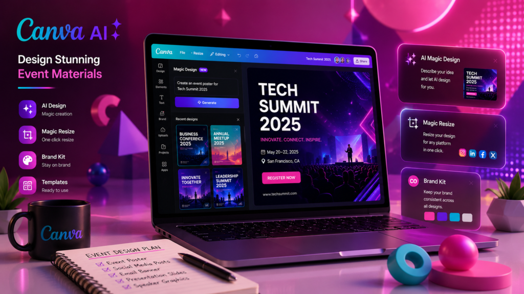 Best AI Tools for Event Planners to Organize and Market Events in 2026 canva ai tool for event planners