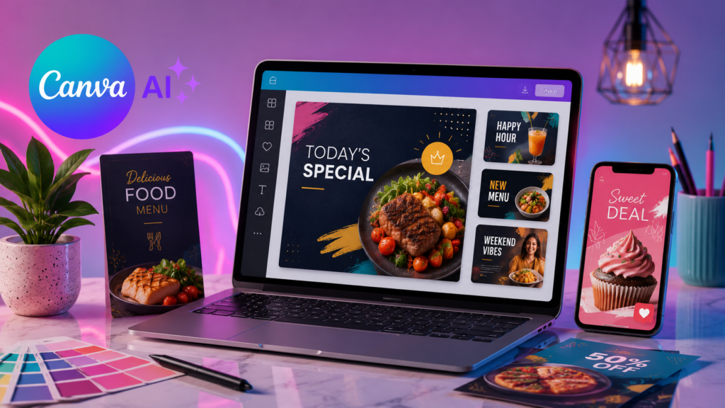 canva ai tools for restaurants owner