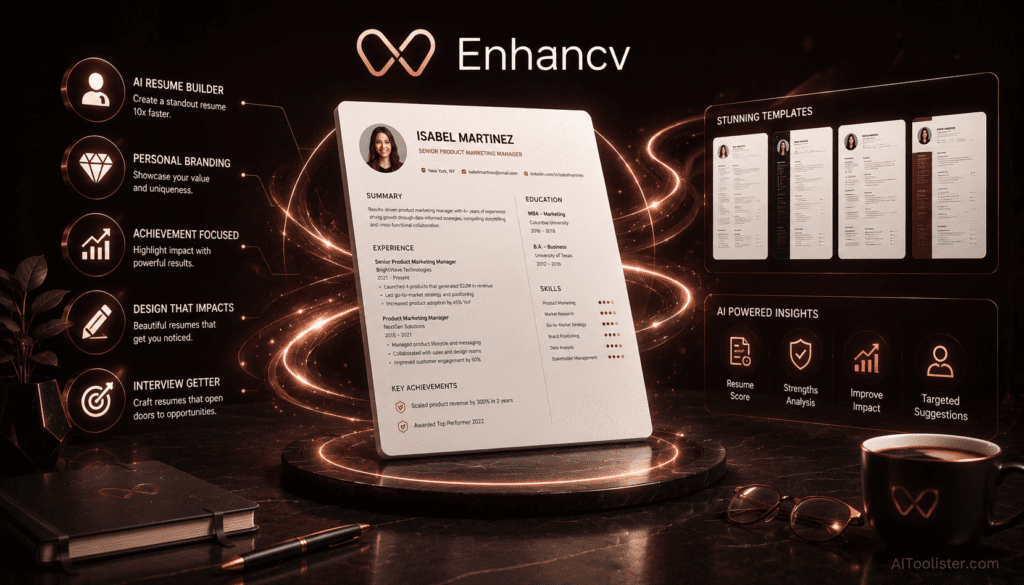 enhancv ai tool for resume builder