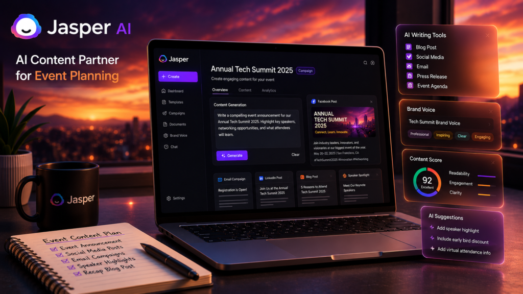 Best AI Tools for Event Planners to Organize and Market Events in 2026 jasper ai tool for event planners