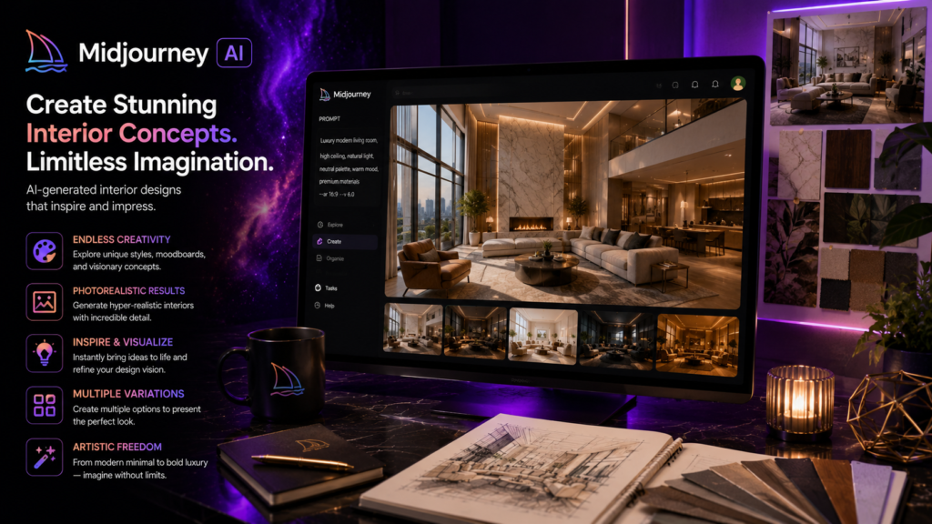 midjourney ai tool for interior designer