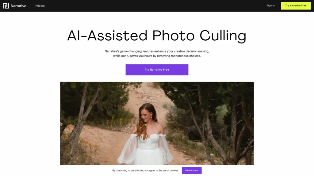 Narrative Select page for AI-assisted photo culling