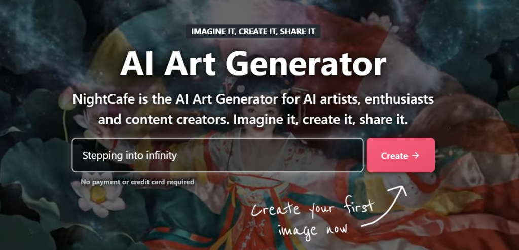 night cafe ai tool for image generation