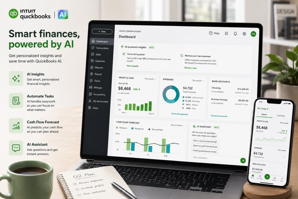 quickbooks ai tool for interior designer