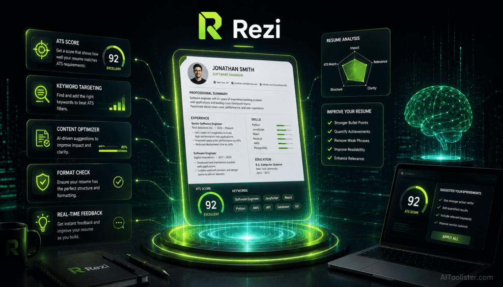 rezi ai tool for resume builder